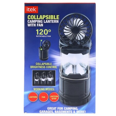 Itek Collapsible Camping Lantern with Fan CLF121928